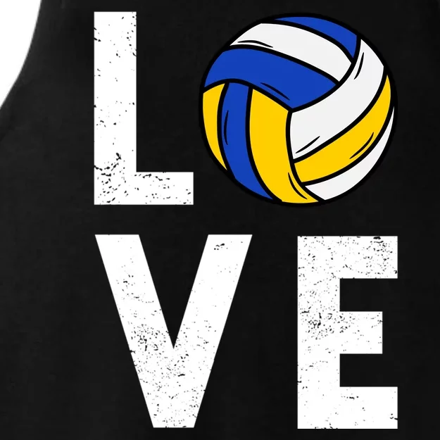 Love Volleyball Team Gift For Lovers Ladies Tri-Blend Wicking Tank