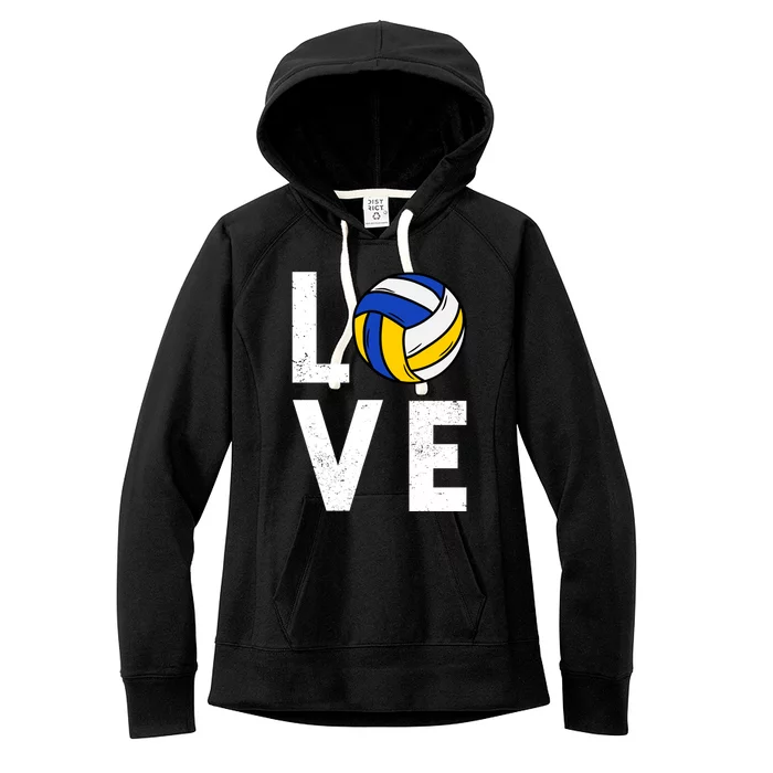 Love Volleyball Team Gift For Lovers Women's Fleece Hoodie