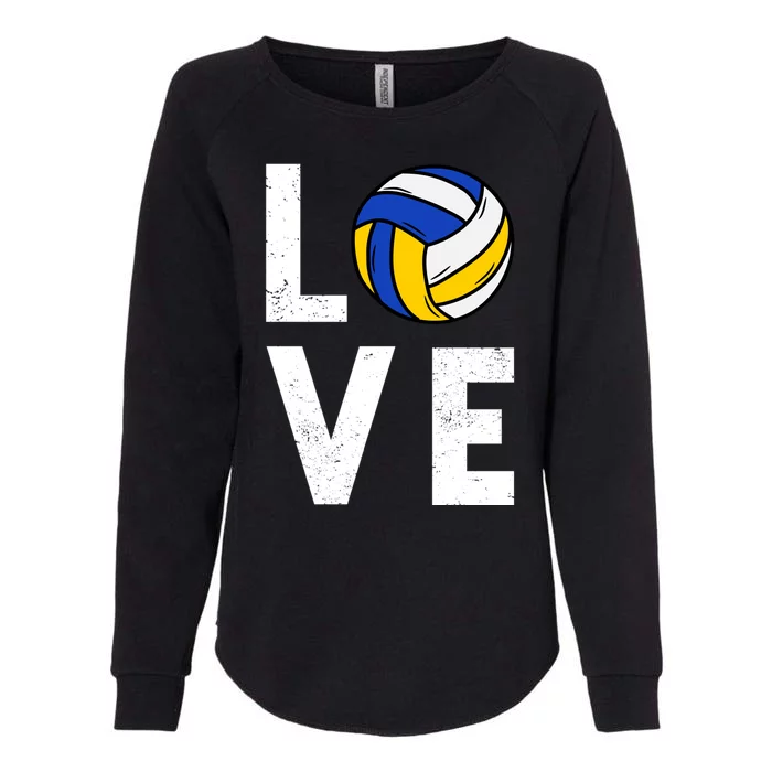 Love Volleyball Team Gift For Lovers Womens California Wash Sweatshirt