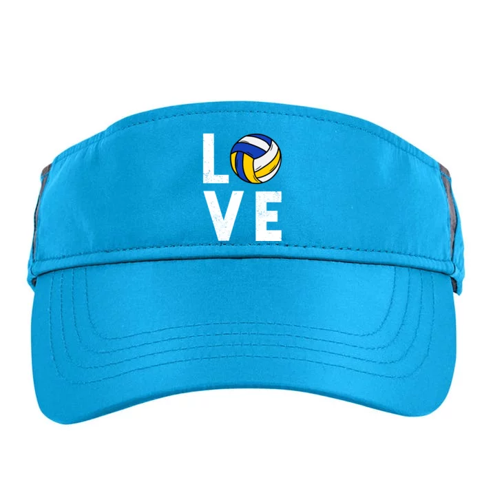 Love Volleyball Team Gift For Lovers Adult Drive Performance Visor