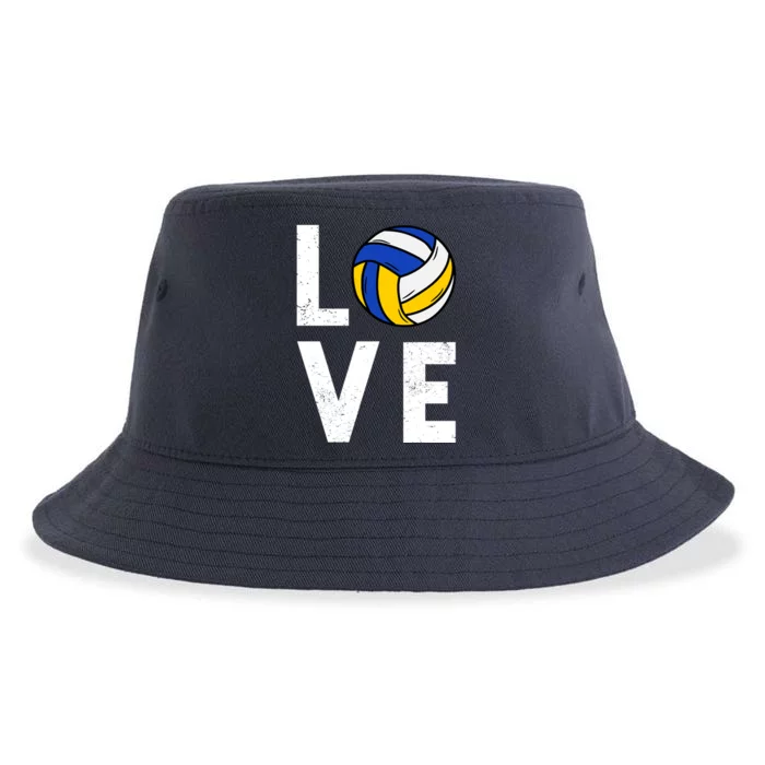 Love Volleyball Team Gift For Lovers Sustainable Bucket Hat