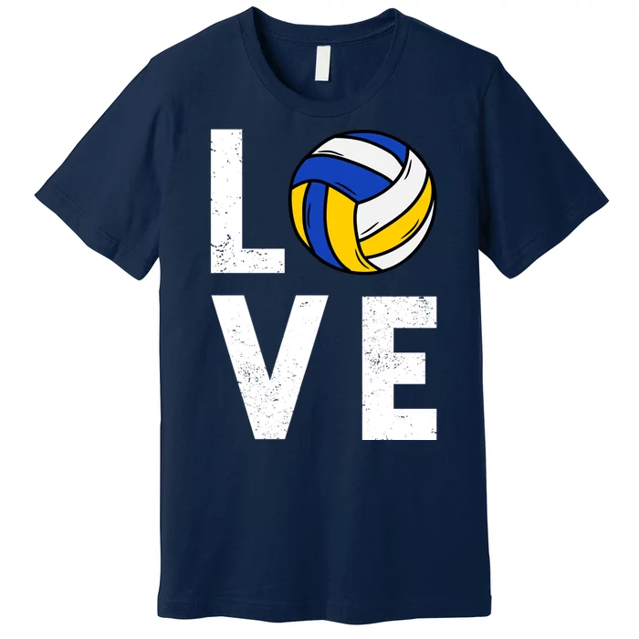 Love Volleyball Team Gift For Lovers Premium T-Shirt