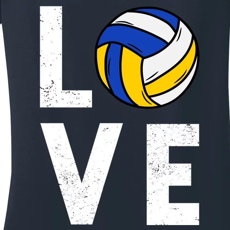 Love Volleyball Team Gift For Lovers Women's V-Neck T-Shirt