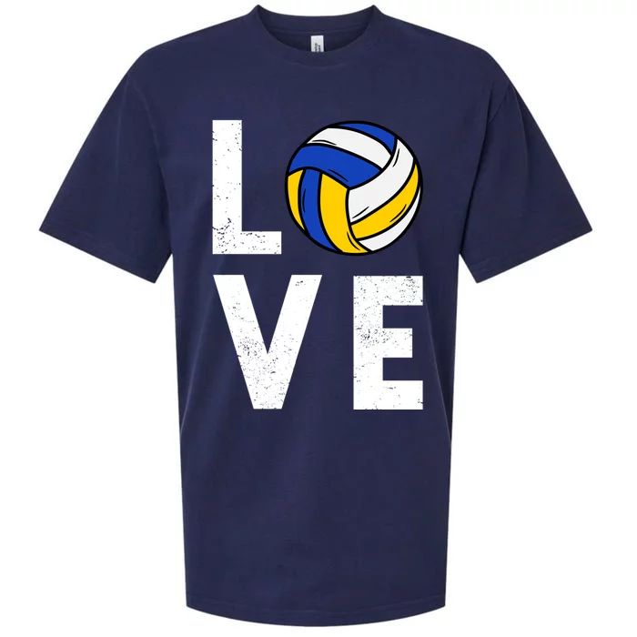 Love Volleyball Team Gift For Lovers Sueded Cloud Jersey T-Shirt