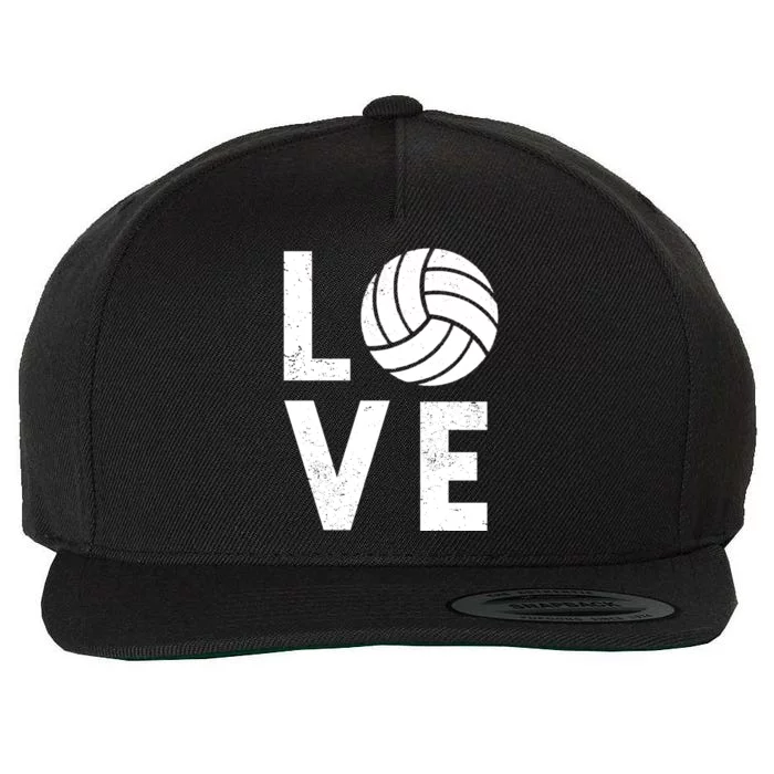 Love Volleyball Team Volleyball Meaningful Gift Wool Snapback Cap