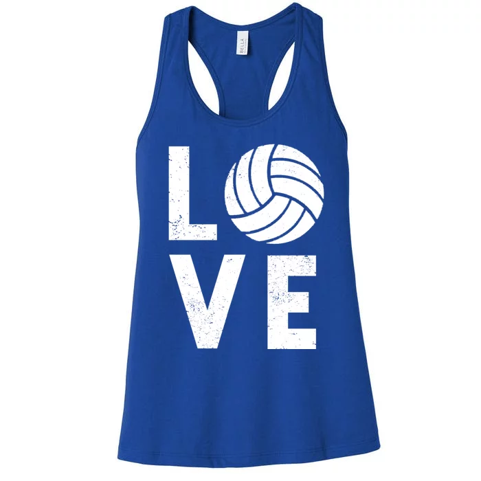 Love Volleyball Team Volleyball Meaningful Gift Women's Racerback Tank