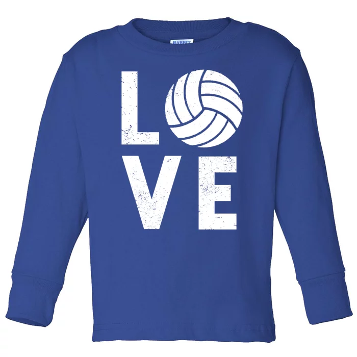 Love Volleyball Team Volleyball Meaningful Gift Toddler Long Sleeve Shirt