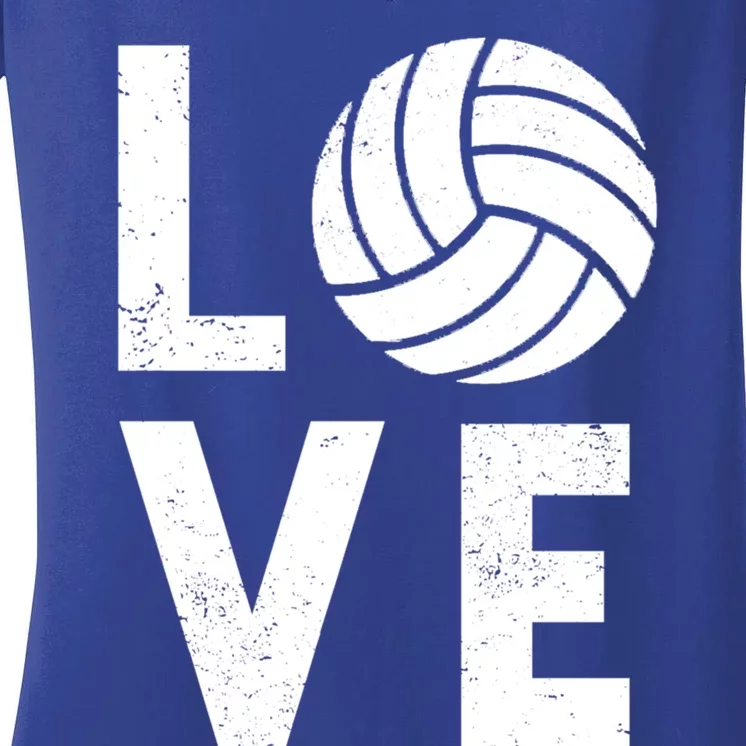 Love Volleyball Team Volleyball Meaningful Gift Women's V-Neck T-Shirt