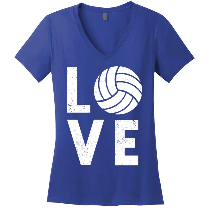 Love Volleyball Team Volleyball Meaningful Gift Women's V-Neck T-Shirt