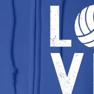 Love Volleyball Team Volleyball Meaningful Gift Full Zip Hoodie