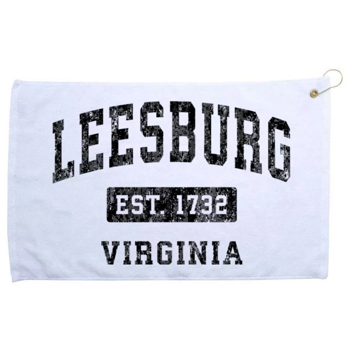 Leesburg Virginia Va Vintage Established Sports Design Grommeted Golf Towel