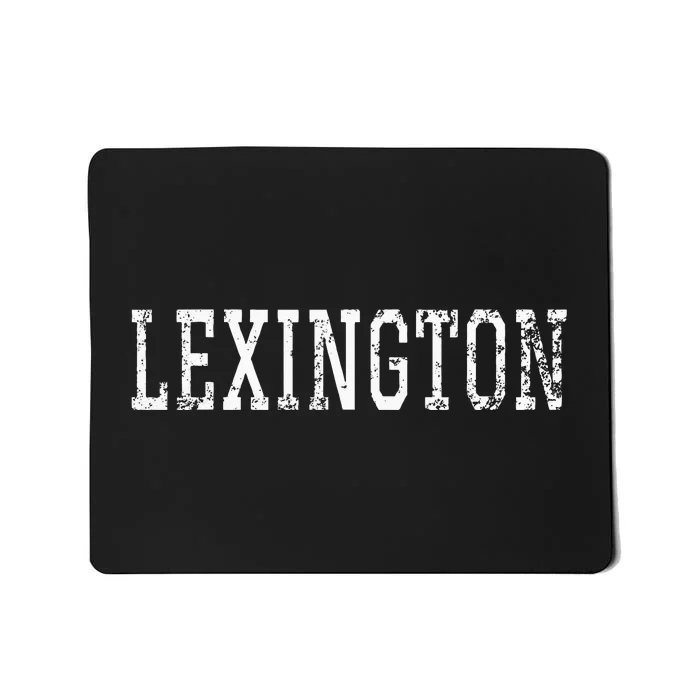 Lexington Vintage White Text Apparel Mousepad