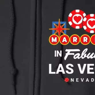 Las Vegas Wedding Vegas Couple Married In Vegas Full Zip Hoodie