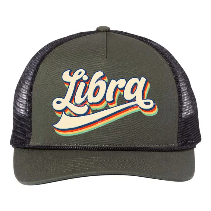 Libra Vintage Zodiac September October Birthday Astrology Retro Rope Trucker Hat Cap