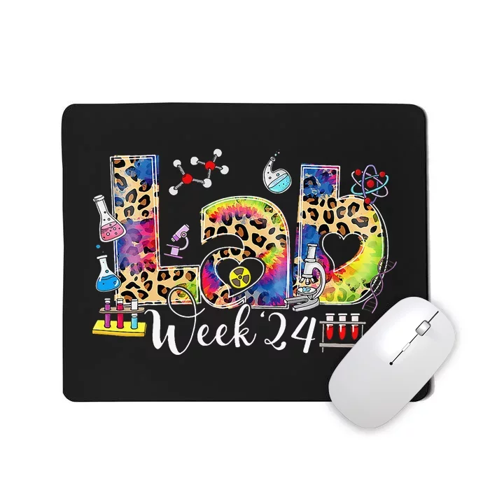 Lab Week 2024 Laboratory Tech Leopard Medical Technician Mousepad