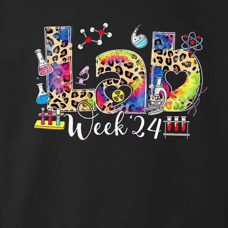 Lab Week 2024 Laboratory Tech Leopard Medical Technician Toddler Hoodie