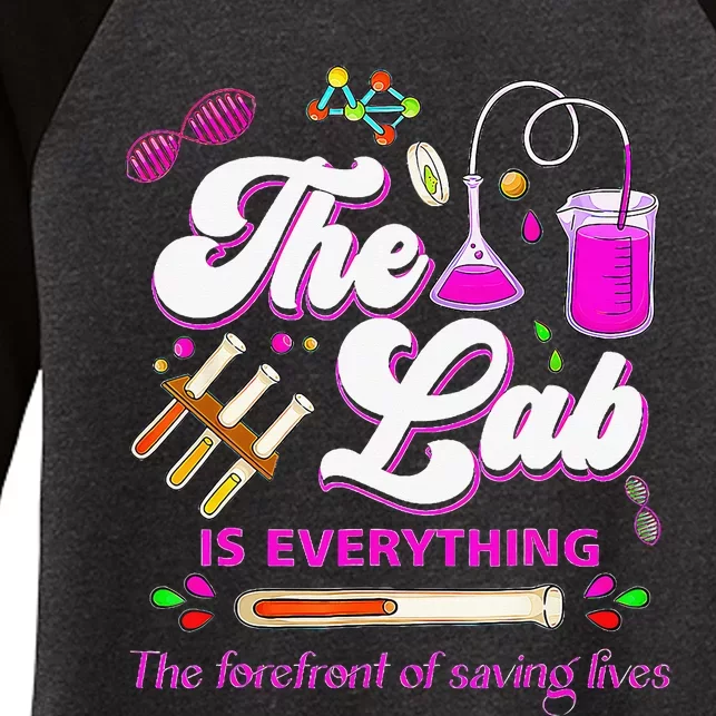 Lab Week 2024 The Lab Is Everything Medical Assistant Women Women's Tri-Blend 3/4-Sleeve Raglan Shirt