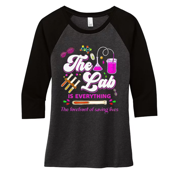 Lab Week 2024 The Lab Is Everything Medical Assistant Women Women's Tri-Blend 3/4-Sleeve Raglan Shirt