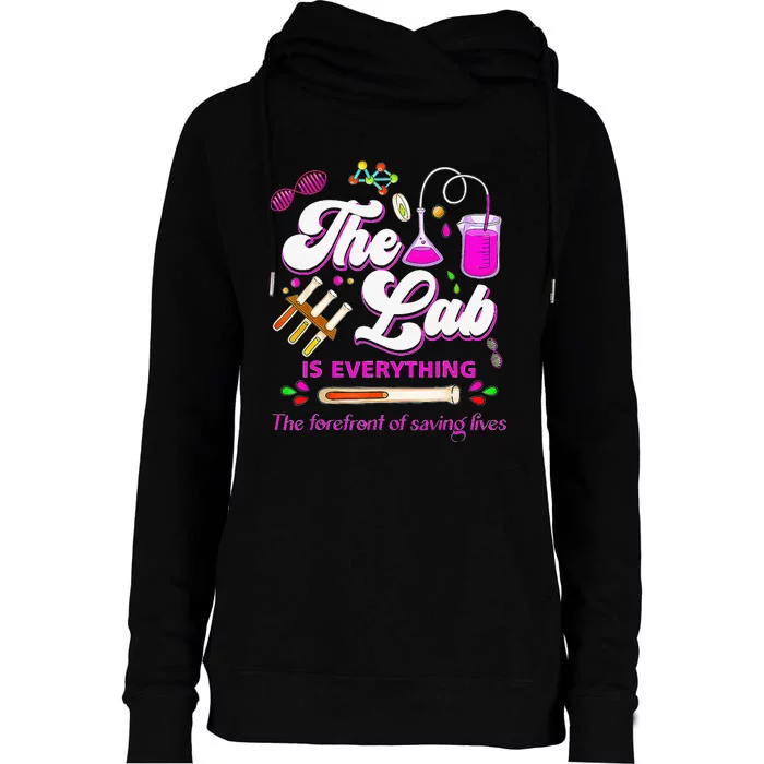 Lab Week 2024 The Lab Is Everything Medical Assistant Women Womens Funnel Neck Pullover Hood