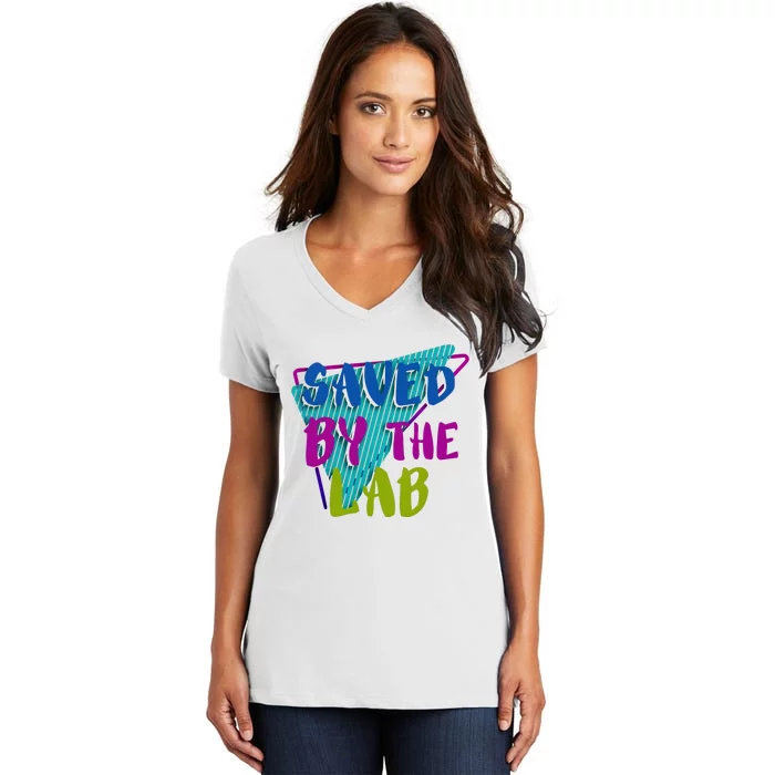 Lab Week 2024 Saved By The Lab Women's V-Neck T-Shirt