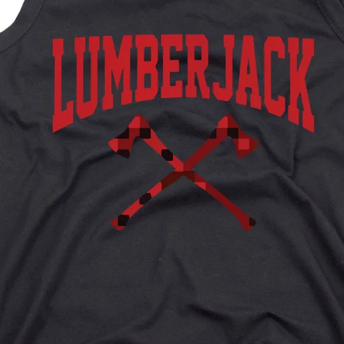 Lumberjack Woodworker Arborist Axe Flannel Tank Top