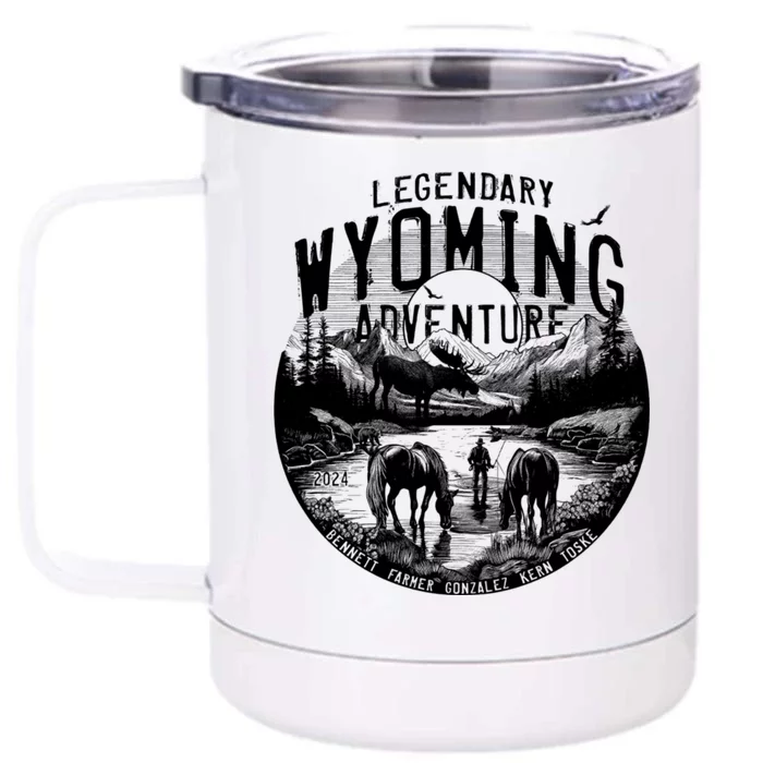 Legendary Wyoming Adventure 2024 Front & Back 12oz Stainless Steel Tumbler Cup