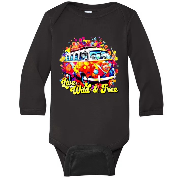 Live Wild And Free Baby Long Sleeve Bodysuit