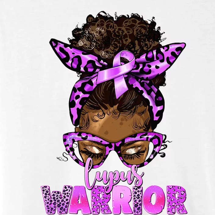 Lupus Warrior Afro Messy Bun Black Women Lupus Awareness ChromaSoft Performance T-Shirt