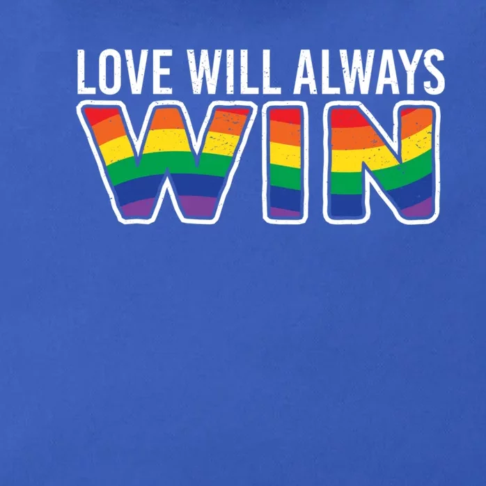 Love Will Always Win Homo Supporter Acceptance Heart Gift Zip Tote Bag