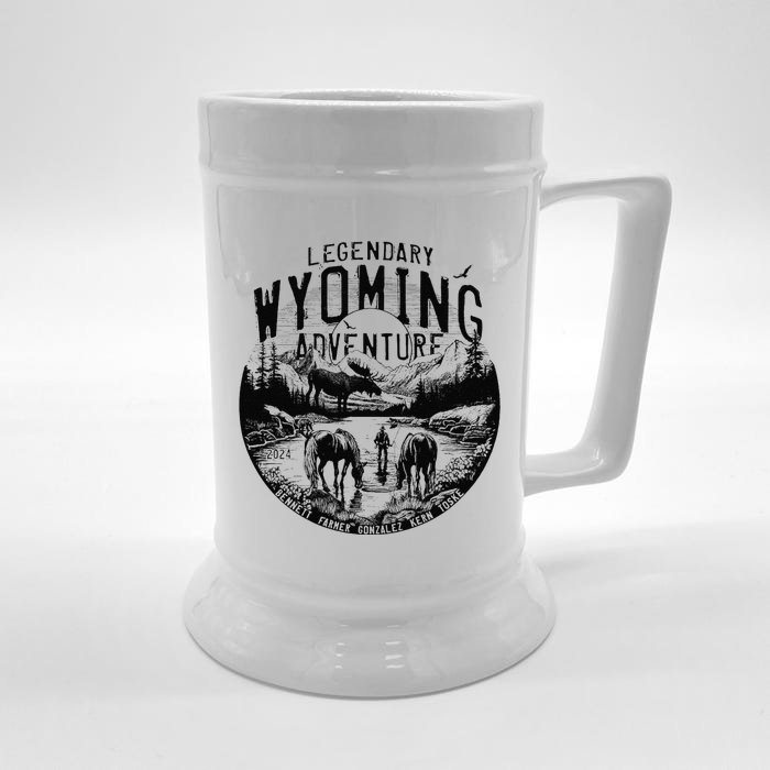 Legendary Wyoming Adventure 2024 Front & Back Beer Stein