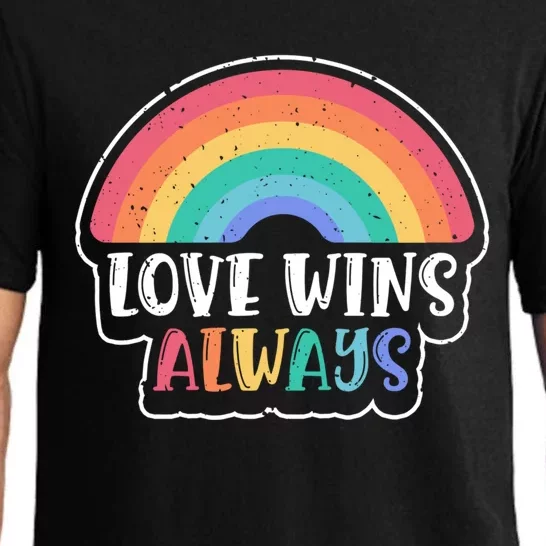 Love Wins Always Lgbt Gay Rights Rainbow Pride Gift Pajama Set