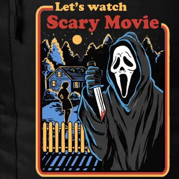 Let's Watch A Scary Movie Funny Halloween Daily Commute Backpack