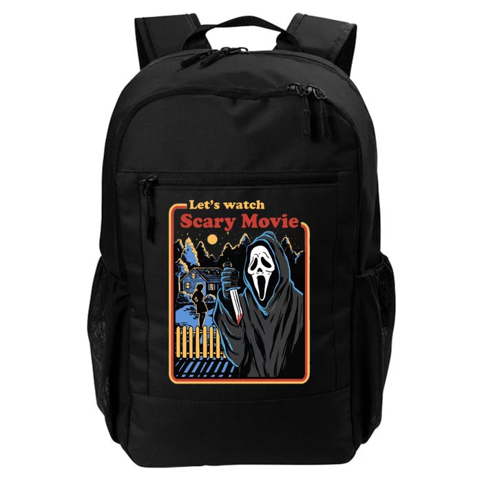 Let's Watch A Scary Movie Funny Halloween Daily Commute Backpack