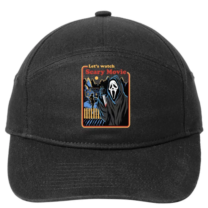 Let's Watch A Scary Movie Funny Halloween 7-Panel Snapback Hat