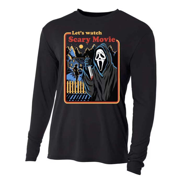 Let's Watch A Scary Movie Funny Halloween Cooling Performance Long Sleeve Crew