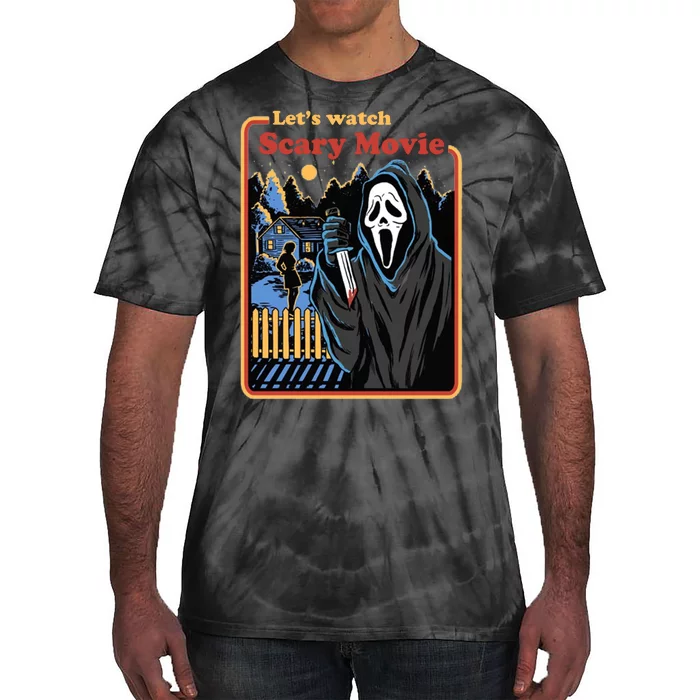 Let's Watch A Scary Movie Funny Halloween Tie-Dye T-Shirt