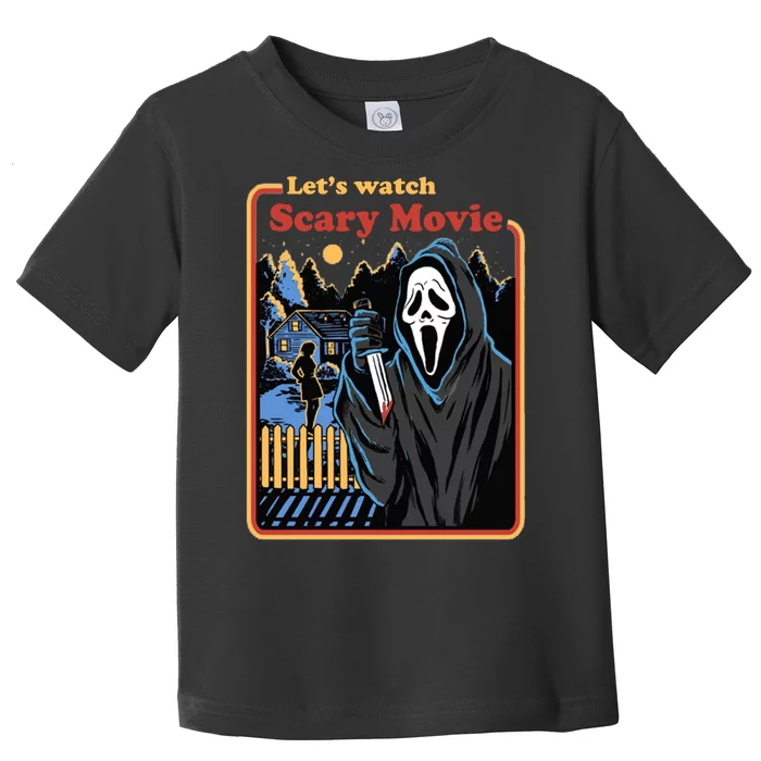 Let's Watch A Scary Movie Funny Halloween Toddler T-Shirt