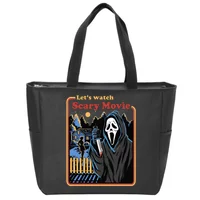 Let's Watch A Scary Movie Funny Halloween Tote Bag | TeeShirtPalace
