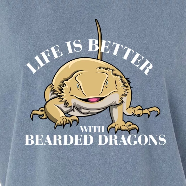 Life With Bearded Dragons Reptiles Lizard Gift Garment-Dyed Women's Muscle Tee