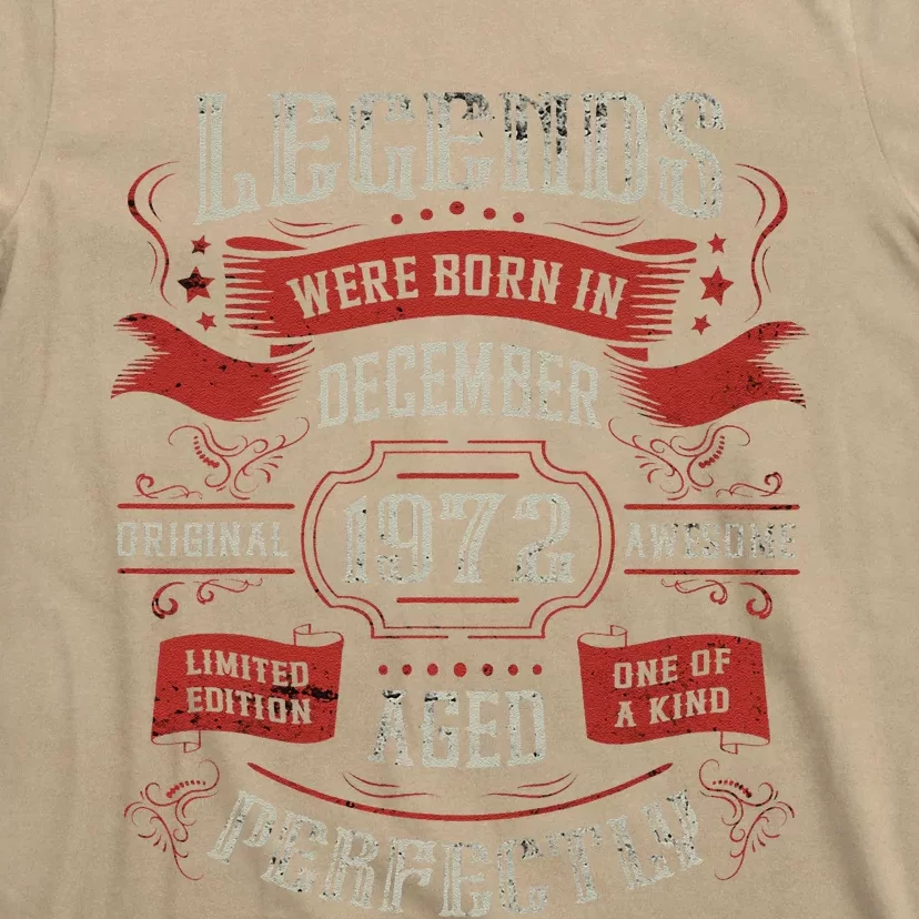 Legends Were Born In December 1972 Birthday T-Shirt