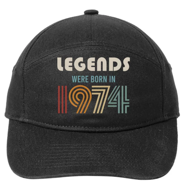 Legends Were Born In 1974 50th Birthday 7-Panel Snapback Hat