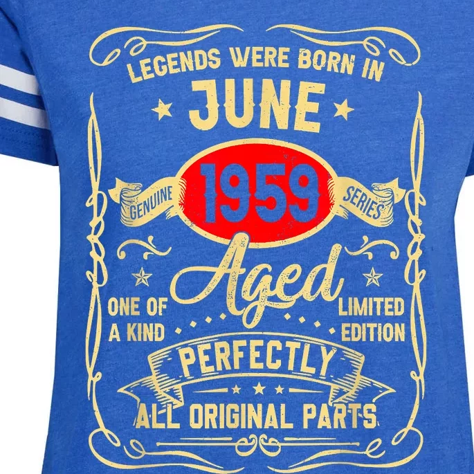 Legends Were Born In June 1959 64 Years Old Gifts 64th Bday Enza Ladies Jersey Football T-Shirt