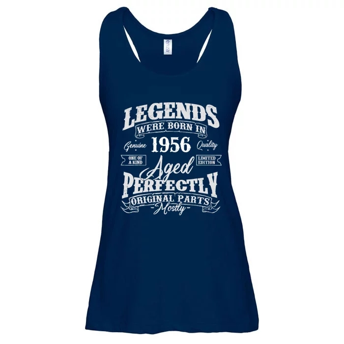 Legends Were Born In 1956 Year Of Birth Birthday Ladies Essential Flowy Tank