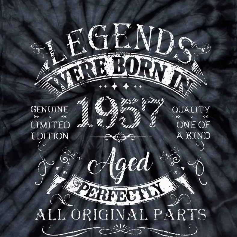 Legends Were Born In 1957 66 Years Old Gifts 66th Birthday Tie-Dye T-Shirt