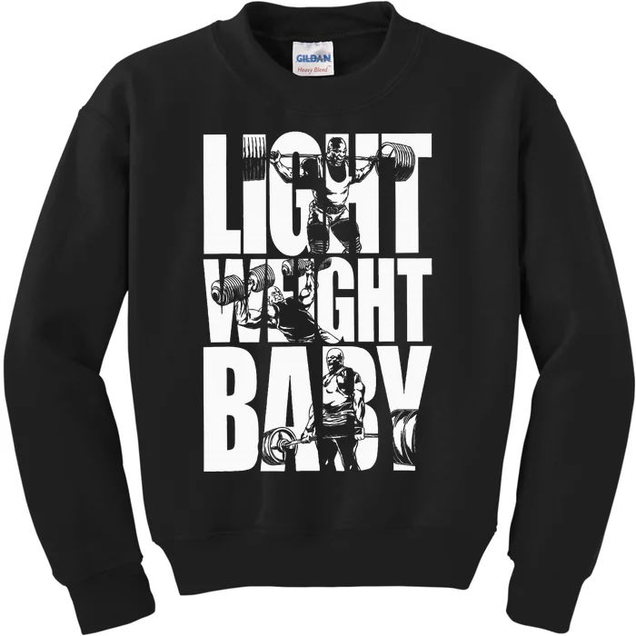 Light Weight Baby Ronnie Coleman Squat Bench Kids Sweatshirt