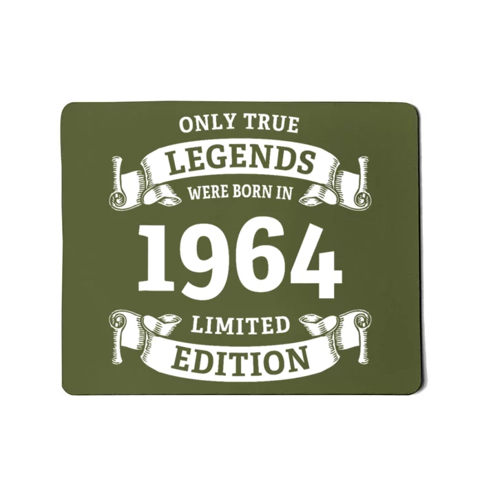 Legends Were Born In 1964 Vintage 60th Birthday 60 Years Old Mousepad