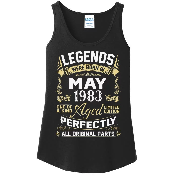 Legends Were Born In May 1983 40 Year Old Birthday Gifts Ladies Essential Tank