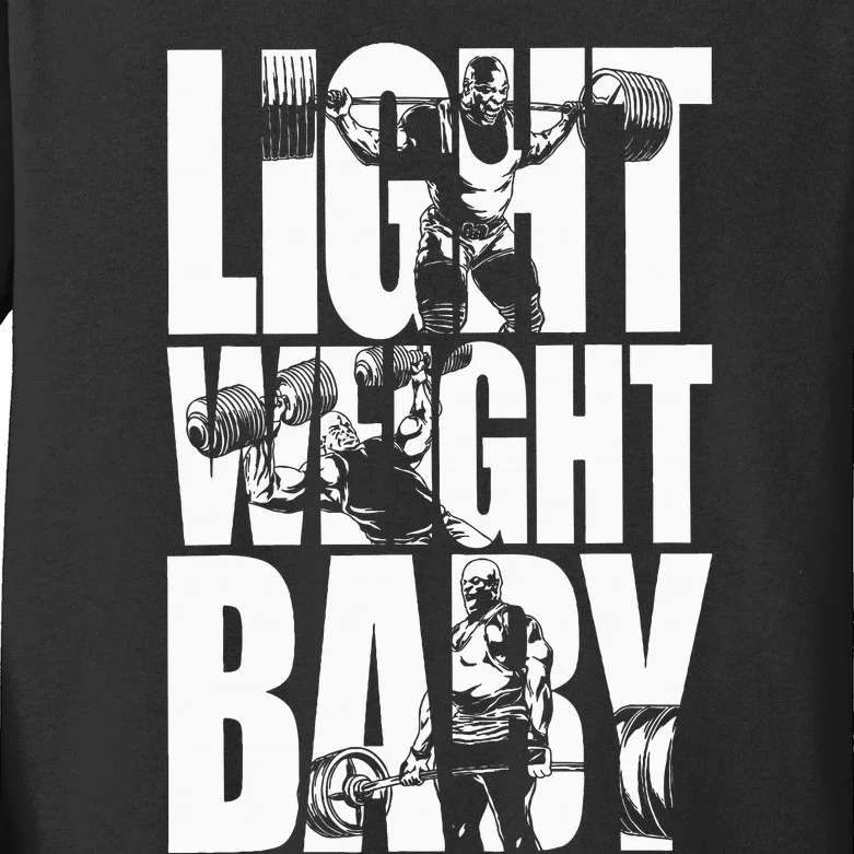 Light Weight Baby Ronnie Coleman Squat Bench Deadlift Gym Kids Long Sleeve Shirt