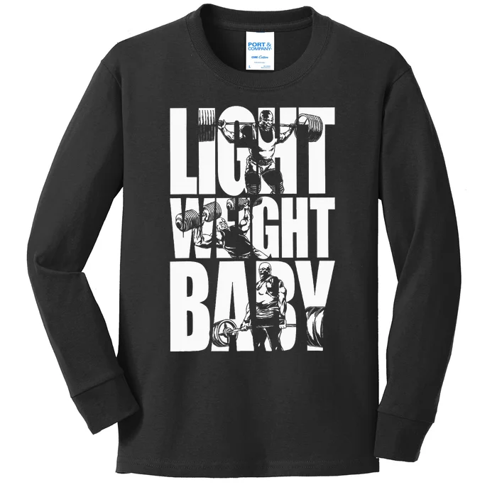 Light Weight Baby Ronnie Coleman Squat Bench Deadlift Gym Kids Long Sleeve Shirt