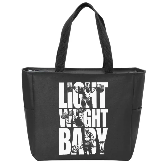 Light Weight Baby Ronnie Coleman Squat Bench Deadlift Gym Zip Tote Bag